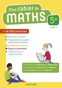 Mathématiques - mon cahier de maths - 5e