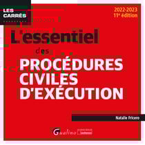 L'essentiel des procédures civiles d'exécution (édition 2022/2023)