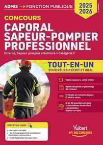 Concours Caporal Sapeur-pompier professionnel - Tout-en-un - Catégorie C : Concours externe et concours externe réservé aux sapeurs-pompiers volontaires (SPV) - Concours 2025-2026