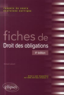 Fiches de droit des obligations 4eme edition