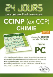 24 jours : chimie - CCINP (ex CCP) - filière PC (2e édition)