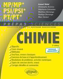 Chimie : MP/MP* PSI/PSI* PT/PT*- programme 2022