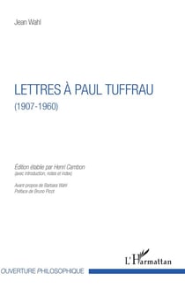 Lettres à Paul Tuffrau (1907-1960)