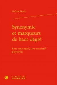 Synonymie et marqueurs de haut degré - sens conceptuel, sens associatif, polysem - sens conceptuel,
