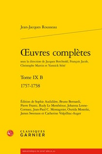 Oeuvres complètes Tome 9 B : 1757-1758