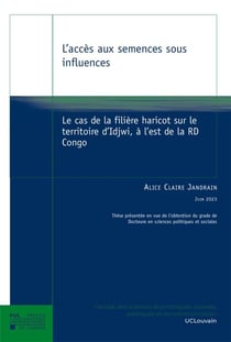 L''accès aux semences sous influences : Le cas de la filière haricot sur le territoire d'Idjiwi, à l'est de la RD Congo