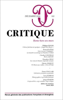 Revue Critique n.931 : Rome hors ses murs