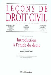 Introduction a l'etude du droit - 12eme edition - vol01