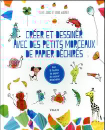 Créer et dessiner avec des petits morceaux de papier déchirés
