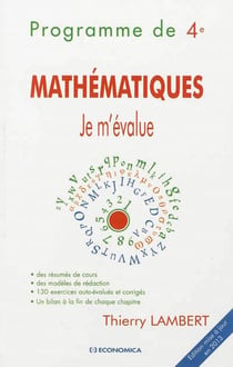 Je m'évalue - mathématiques - 4ème (2e édition)