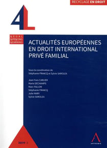 Actualités européennes en droit international privé familial