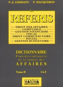 Referis dictionnaire pluridisciplinaire de la langue des affaires t.2