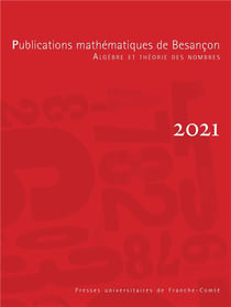 Publications mathématiques de Besançon, 2021