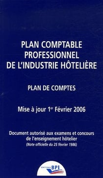 Plan comptable hôtelier (édition 2006)