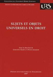 Sujets et objets universels en droit