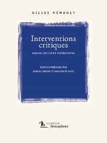 Interventions critiques