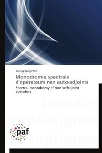 Monodromie spectrale d'opérateurs non auto-adjoints