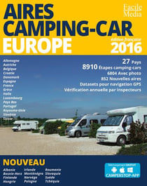 AIRES DE CAMPING CAR EN EUROPE 2016