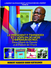L'esprit du pouvoir et le pouvoir de l'esprit t.3 : le président F. Tshisekedi et l'UDPS en 30 mois d'impérium en RDC : entre l'esprit du pouvoir et le pouvoir de l'esprit