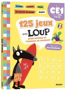 Cahier de vacances Tome 2025 : 125 jeux avec Loup du CE1 au CE2