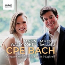 Bach, C-P-E : Intégrale de l'oeuvre originale pour violon et piano