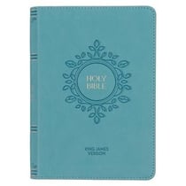 AQUA BLUE LARGE PRINT COMPACT KING JAMES VERSION BIBLE