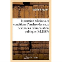 Instruction relative aux conditions d'analyse des eaux destinees a l'alimentation publique