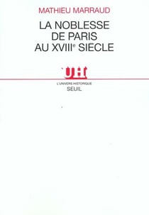 La noblesse de paris au xviiie siecle