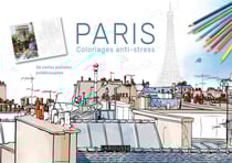 Paris coloriages anti-stress : 36 cartes postales prédécoupées