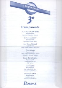 SURF IN ENGLISH : anglais - 3ème - transparents (édition 2003)