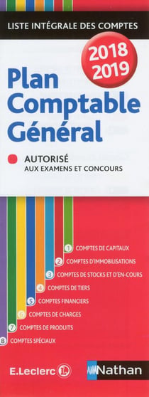 PLAN COMPTABLE GENERAL 2018/2019 - POUR LECLERC - 2018