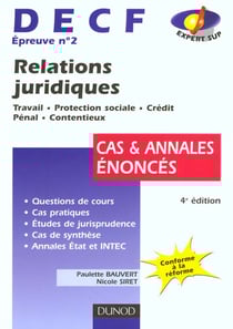 Relations juridiques decf n.2 corriges des cas pratiques