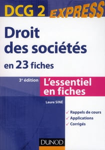 Dcg 2 - droit des sociétés en 23 fiches (3e édition)