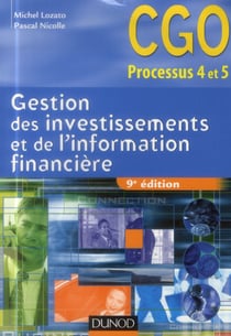 Gestion des investissements et de l?information financière - manuel (9e édition)