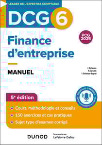 DCG 6 : Finance d'entreprise - Manuel (5e édition)