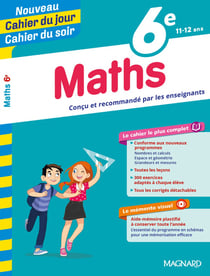 Cahier du jour / cahier du soir : mathématiques - 6e
