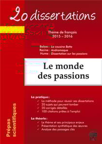 20 dissertations sur le thème de français 2015 2016 en prepas scientifiques