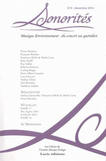 Sonorité Tome 9 - musique environnement : du concert au quotidien