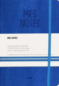 Notes - cuir bleu électrique