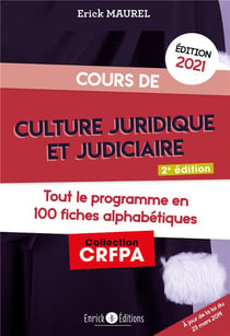 Cours de culture juridique et judiciaire (édition 2021)