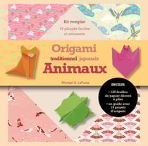 Origami traditionnel japonais : Animaux - Kit complet avec un livret et 120 feuilles