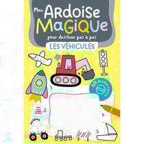Mon ardoise magique pour dessiner pas à pas - véhicules - 60 dessins faciles