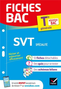 Fiches bac : SVT spécialité - terminale