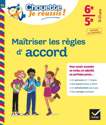 Maîtriser les règles d'accord - 6e, 5e - cahier de soutien en français