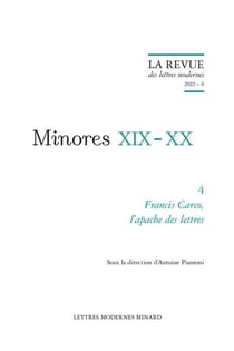 La revue des lettres modernes - minores XIX-XX n.4 : Francis Carco, l'apache des lettres