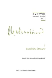 La revue des lettres modernes n.7 : sociabilités littéraires