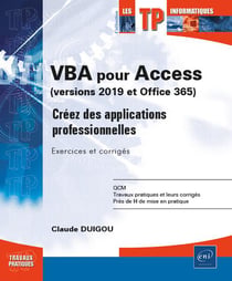 Vba pour access (version 2019 et office 365) - creez des applications professionnelles : exercices e