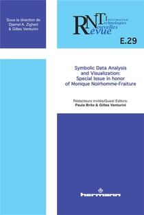 Revue des nouvelles technologies de l'information, n°E-29 : Symbolic data analysis and visualization. Special issue in honor of Monique Noirhomme-Fraiture