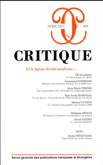 Revue Critique n.839 : et le Japon devint moderne...