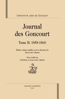 Journal des Goncourt. t.2 - 1858-1860
